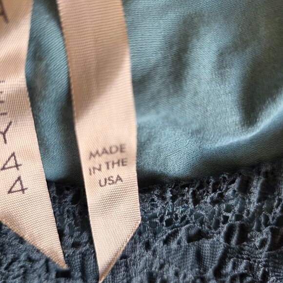 Bailey 44 Slate Blue Lace Sleeveless Bodycon Column Layer Dress Anthropologie M - Picture 7 of 7